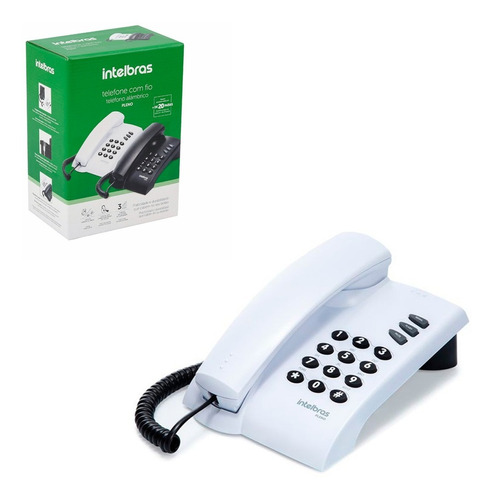 TELEFONE COM FIO PLENO (CINZA ÁRTICO)