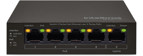 [1379] SF 500 POE SWITCH 05 PORTAS FAST COM 4 PORTAS POE