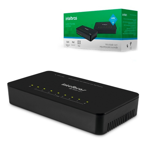 [182] SF 800 Q+ - Switch 8 Portas Fast com PoE Passivo nacional