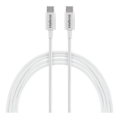 [1060] CABO USB TYPE C-C 1,2M PVC BRANCO EUCC 12PB