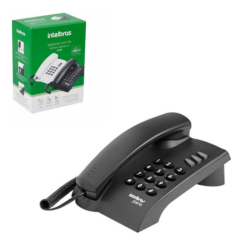 [227752] Pleno - Telefone com fio (preto)